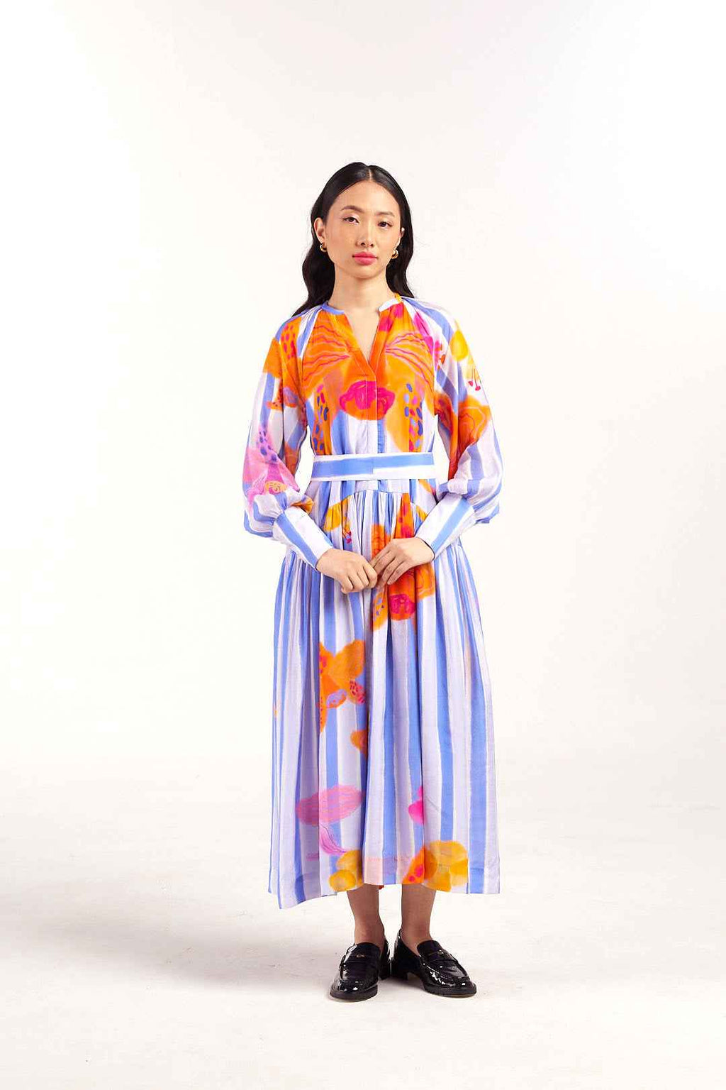 Periwinkle Maxi Shirt Dress