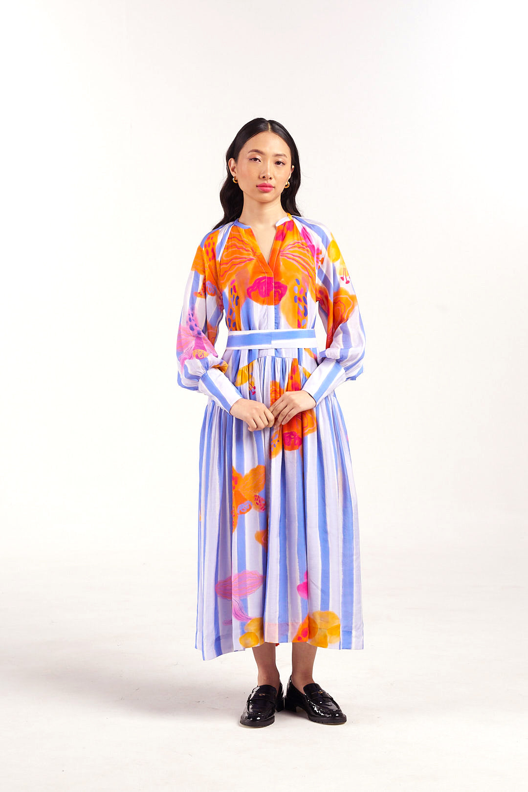 Periwinkle Maxi Shirt Dress