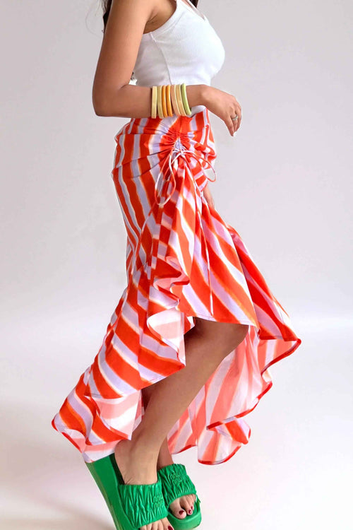 Orange Popsicle Cascade Skirt