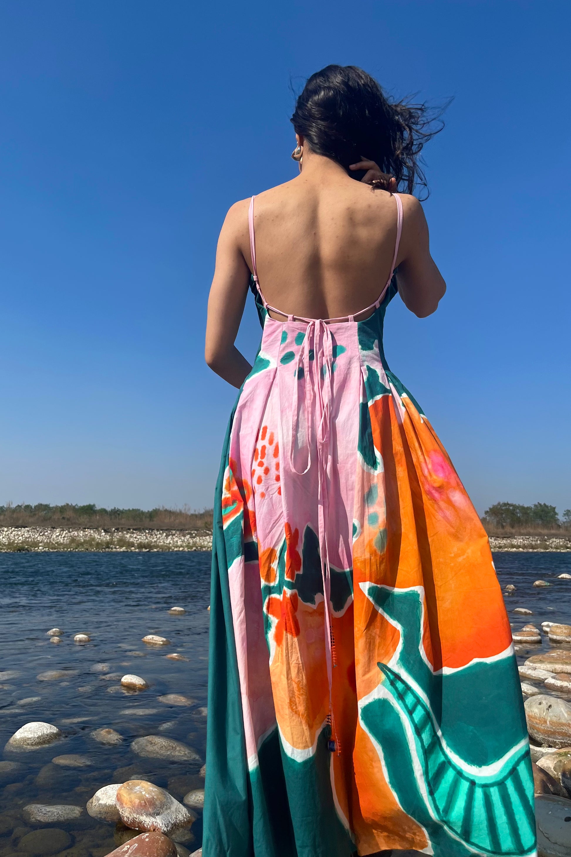 Thumbelina Pleated Maxi Dress