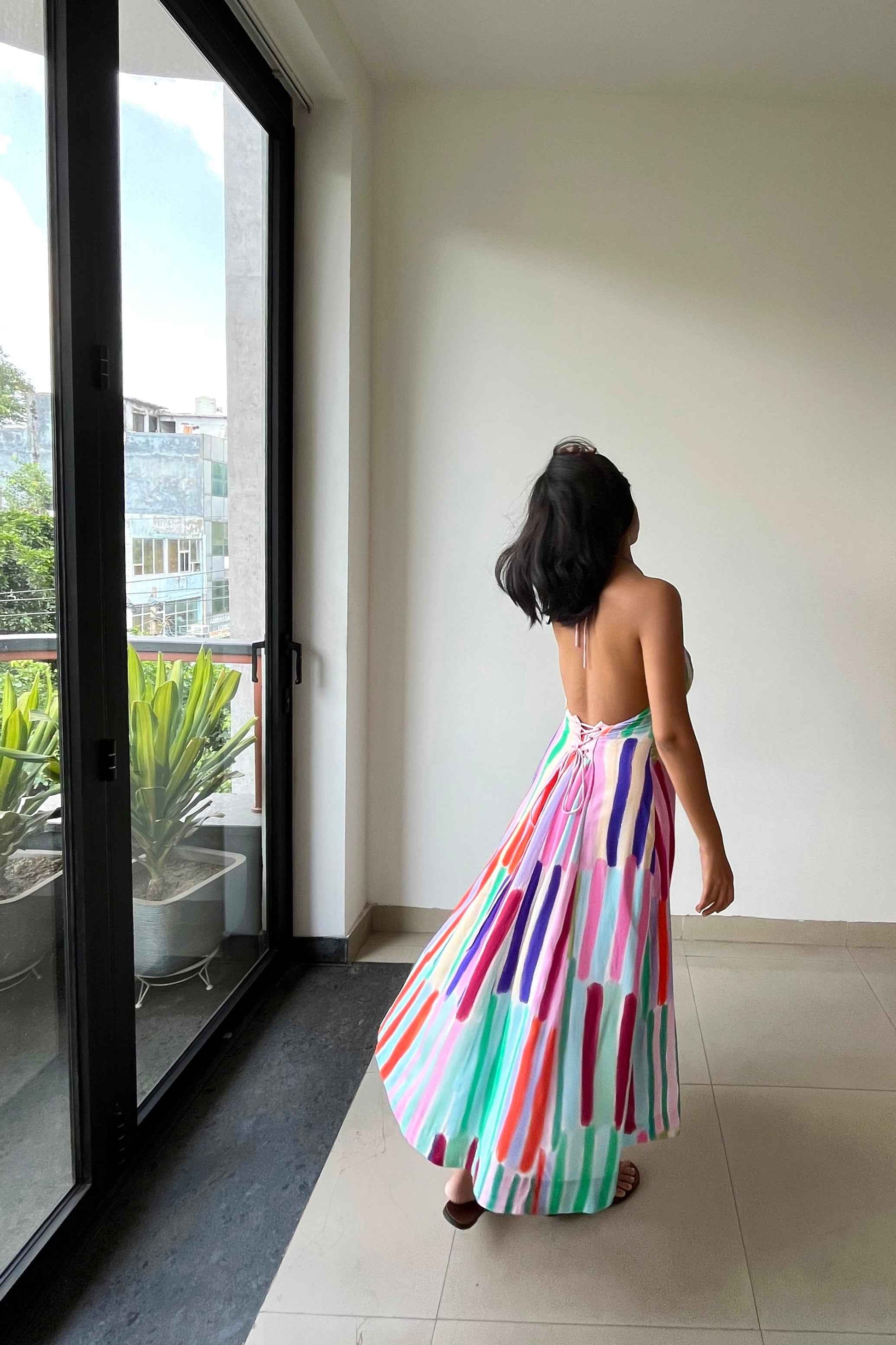 Cassata Crush Halter Neck Maxi Dress