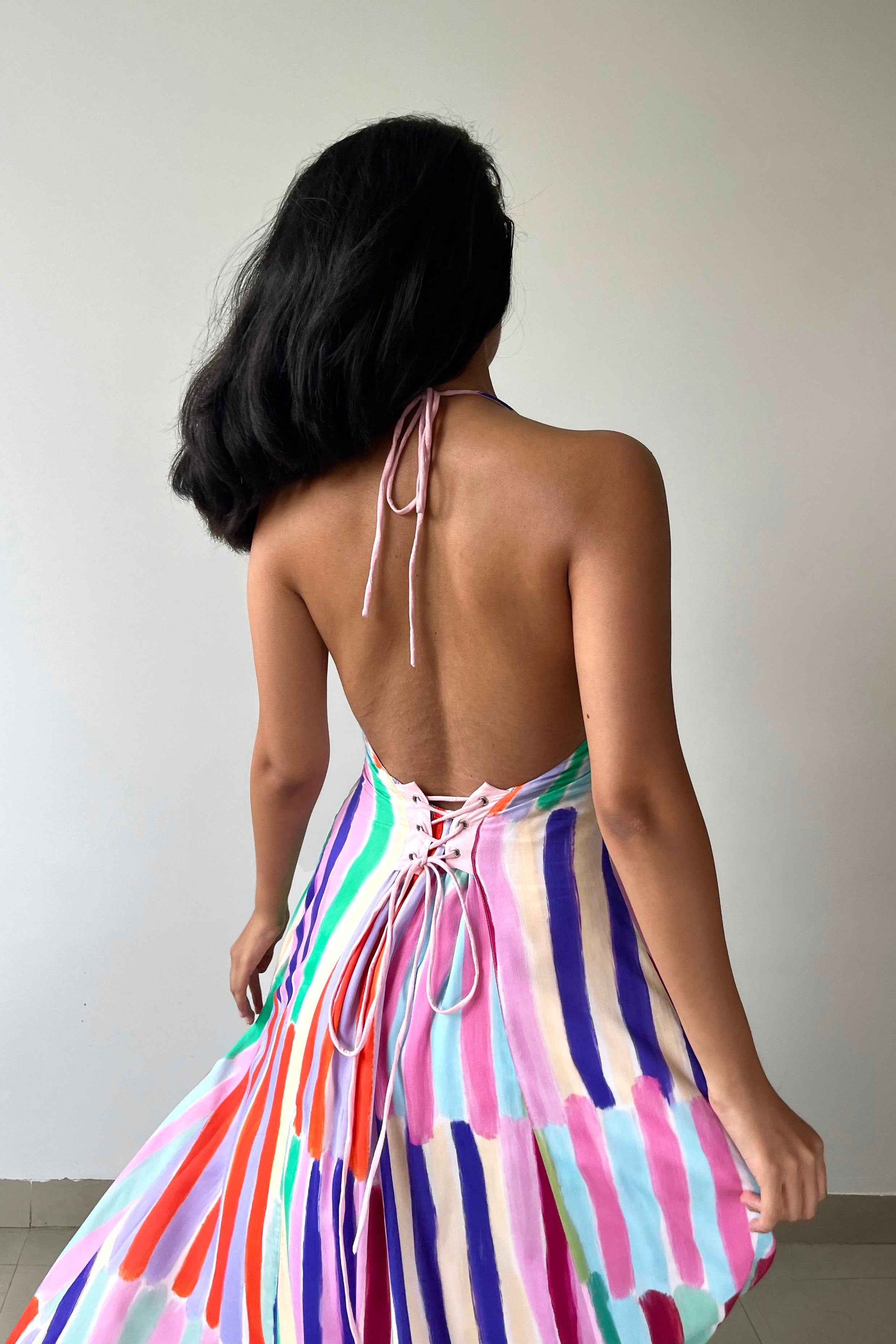 Cassata Crush Halter Neck Maxi Dress
