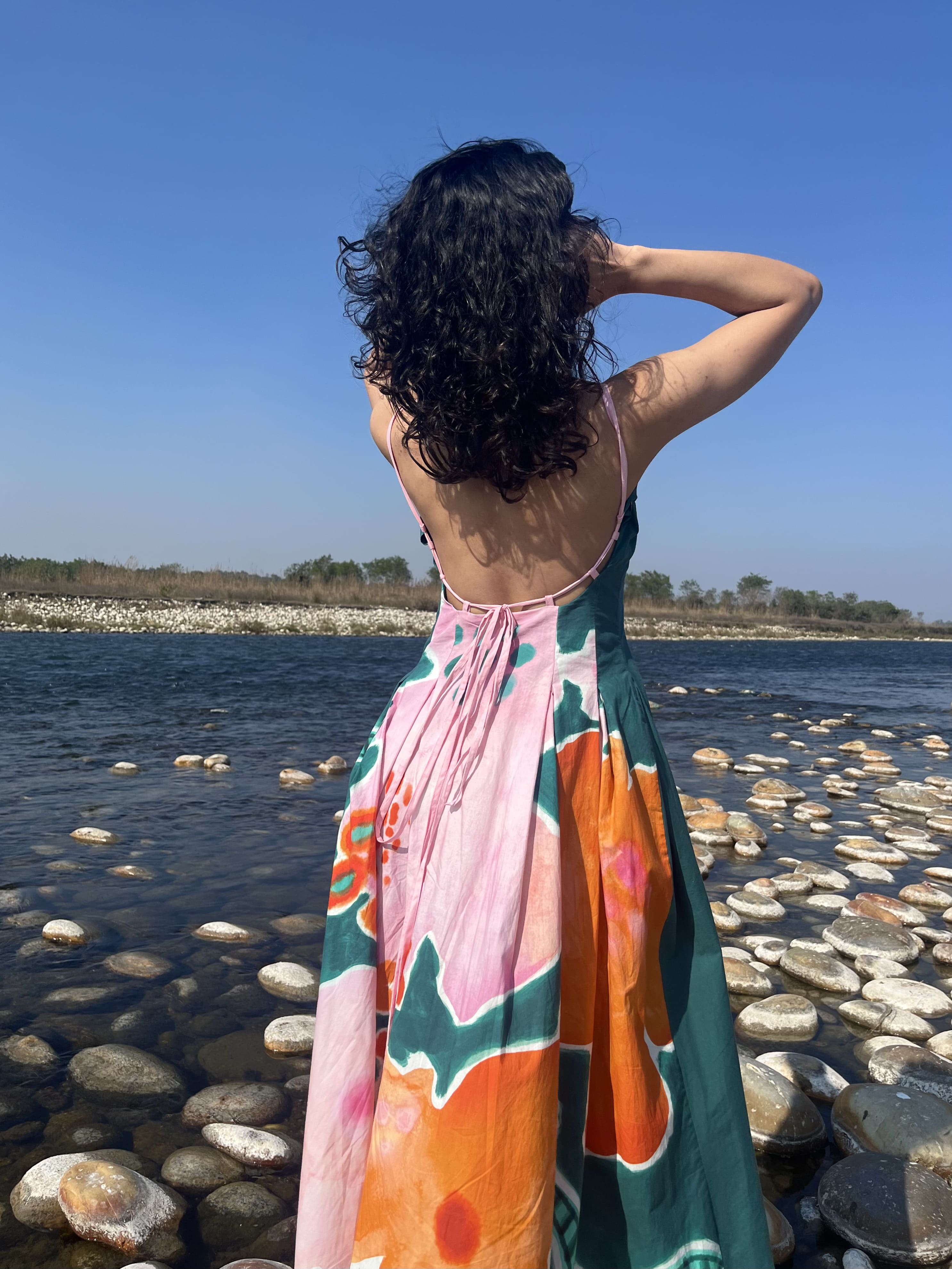 Thumbelina Pleated Maxi Dress - Imsoo
