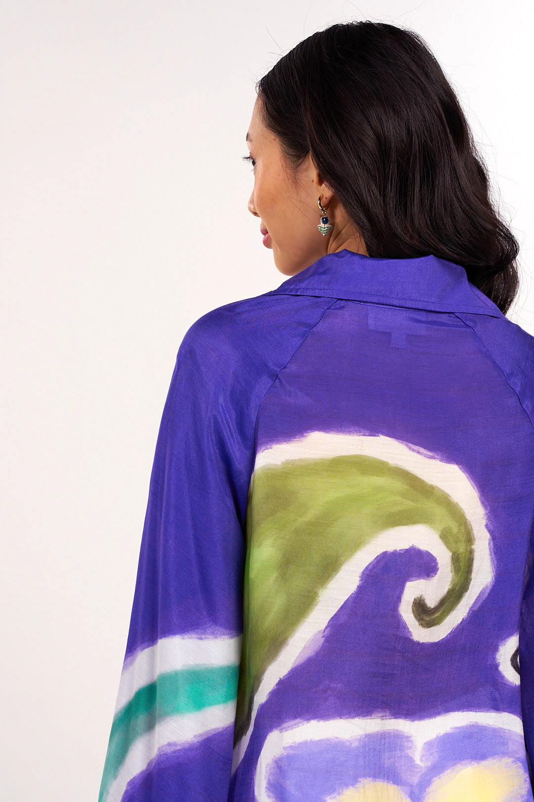 Midnight Tulip Tie-Up Shirt