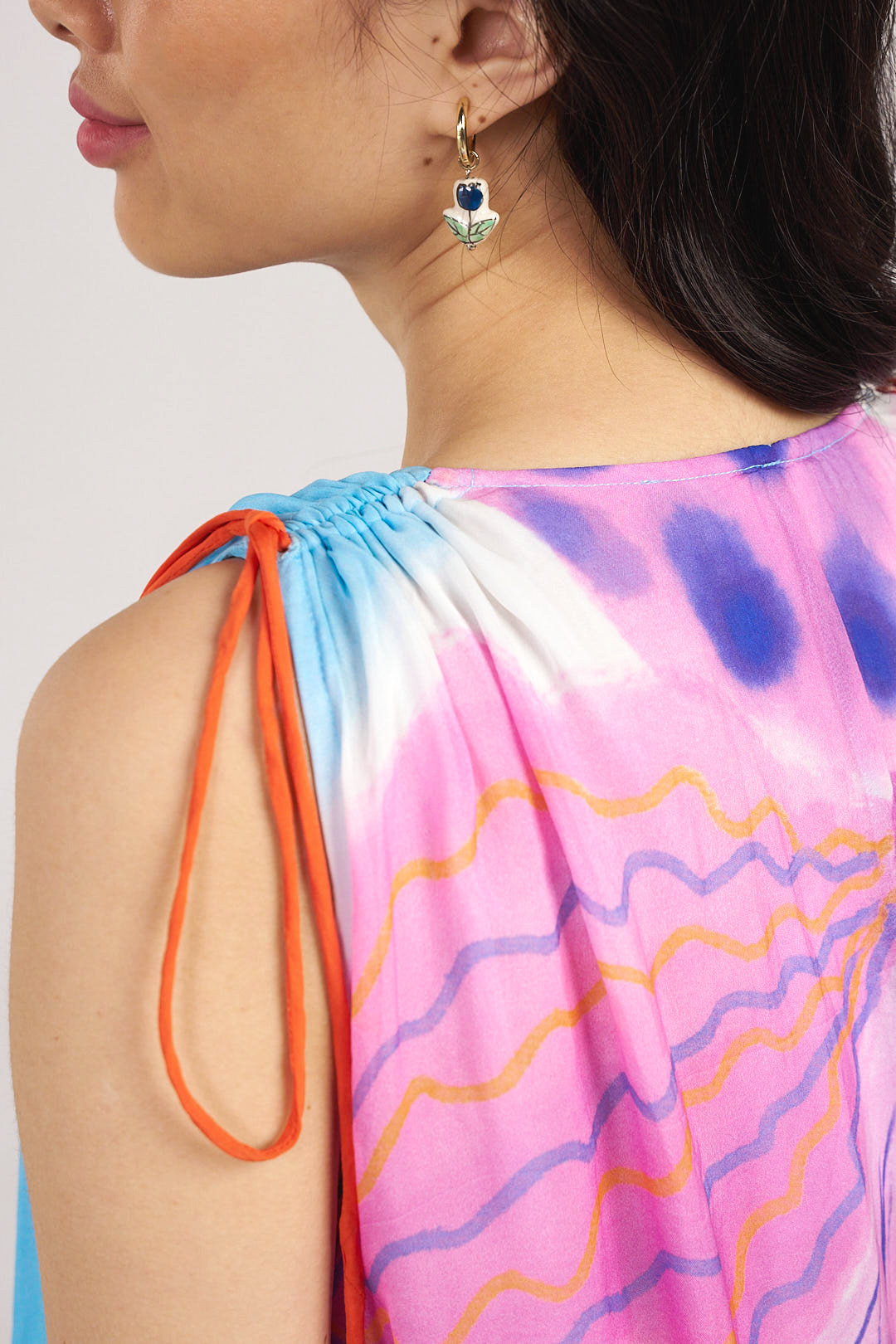 Blue Bibble Balloon Maxi Dress