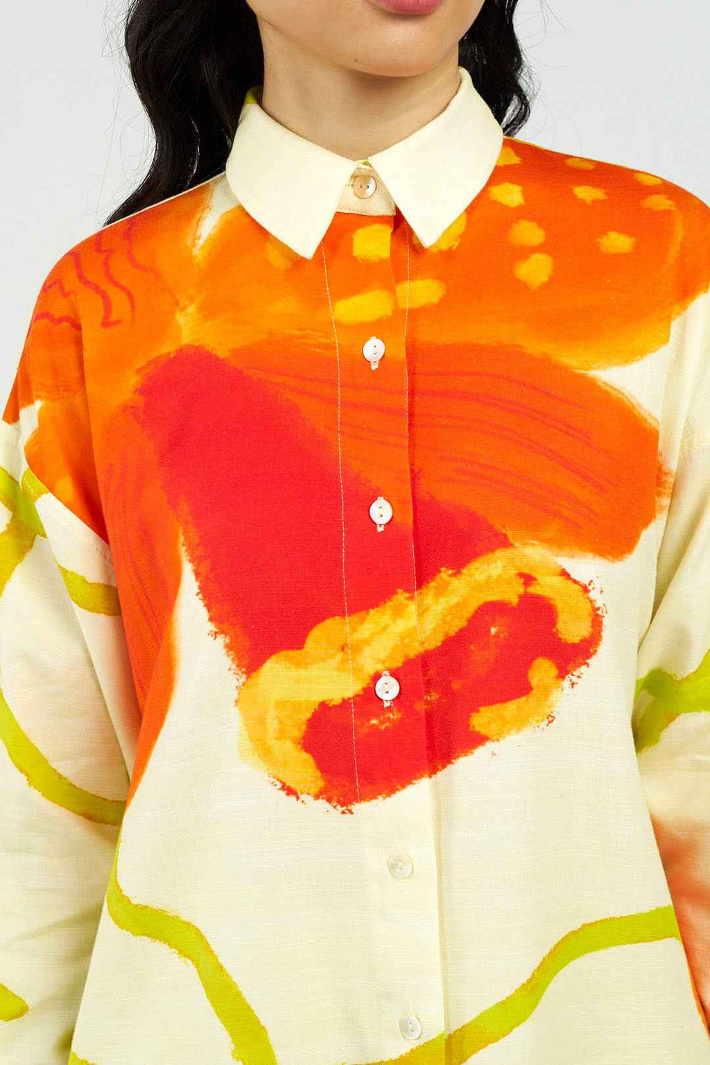 Tiger Orchid Cotton Shirt