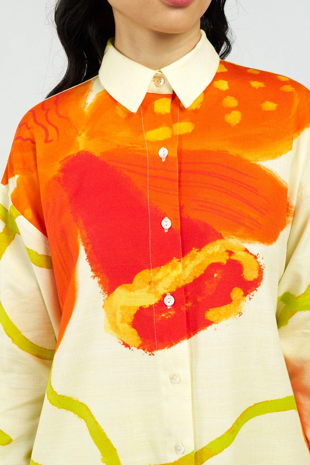 Tiger Orchid Cotton Shirt