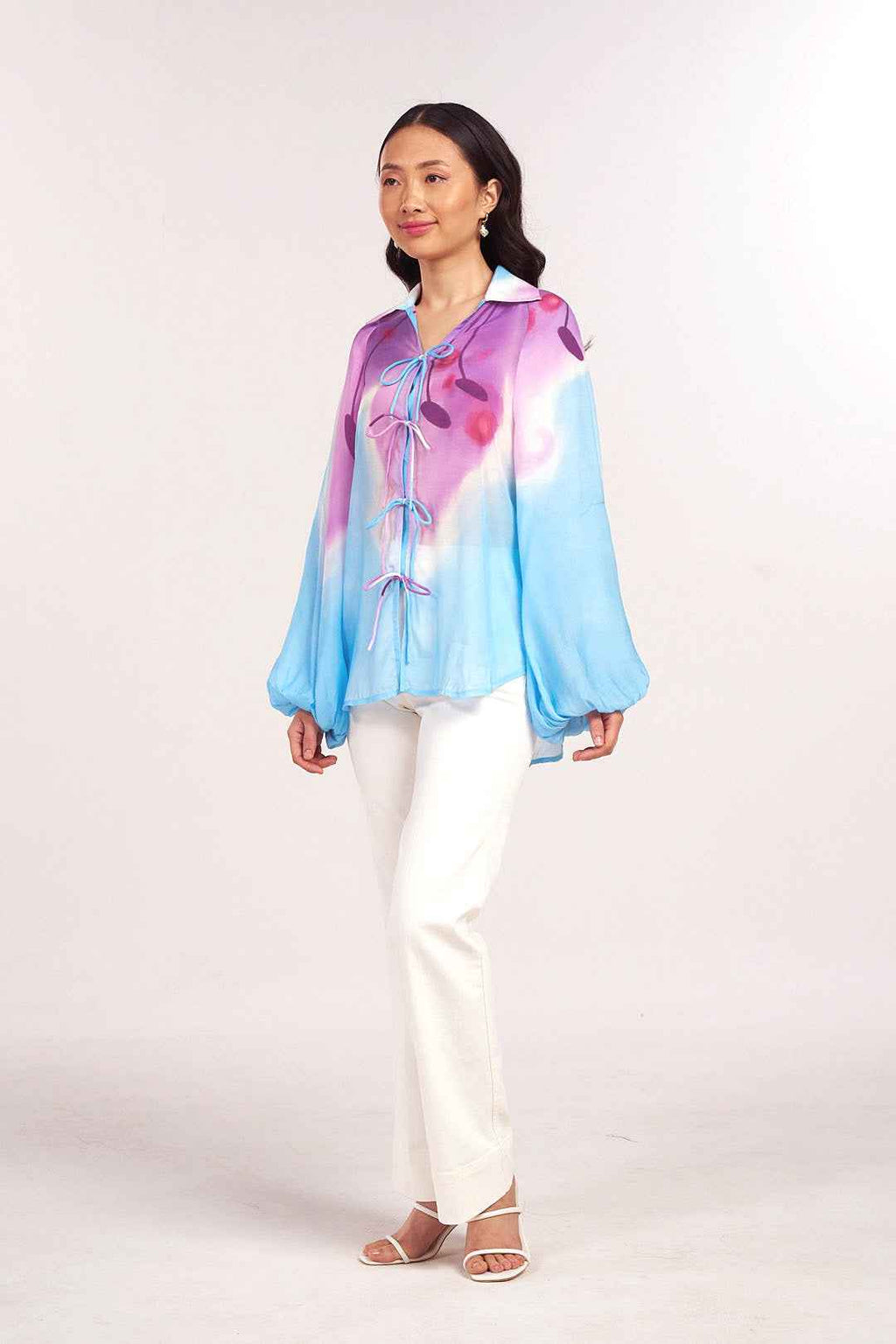 Blue Bibble Tie-Up Shirt