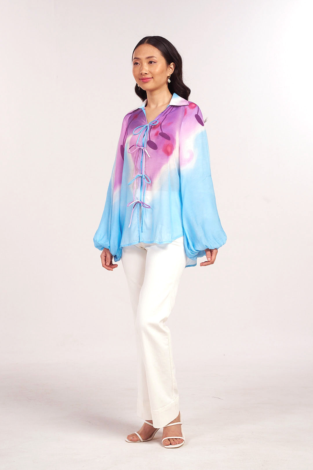 Blue Bibble Tie-Up Shirt