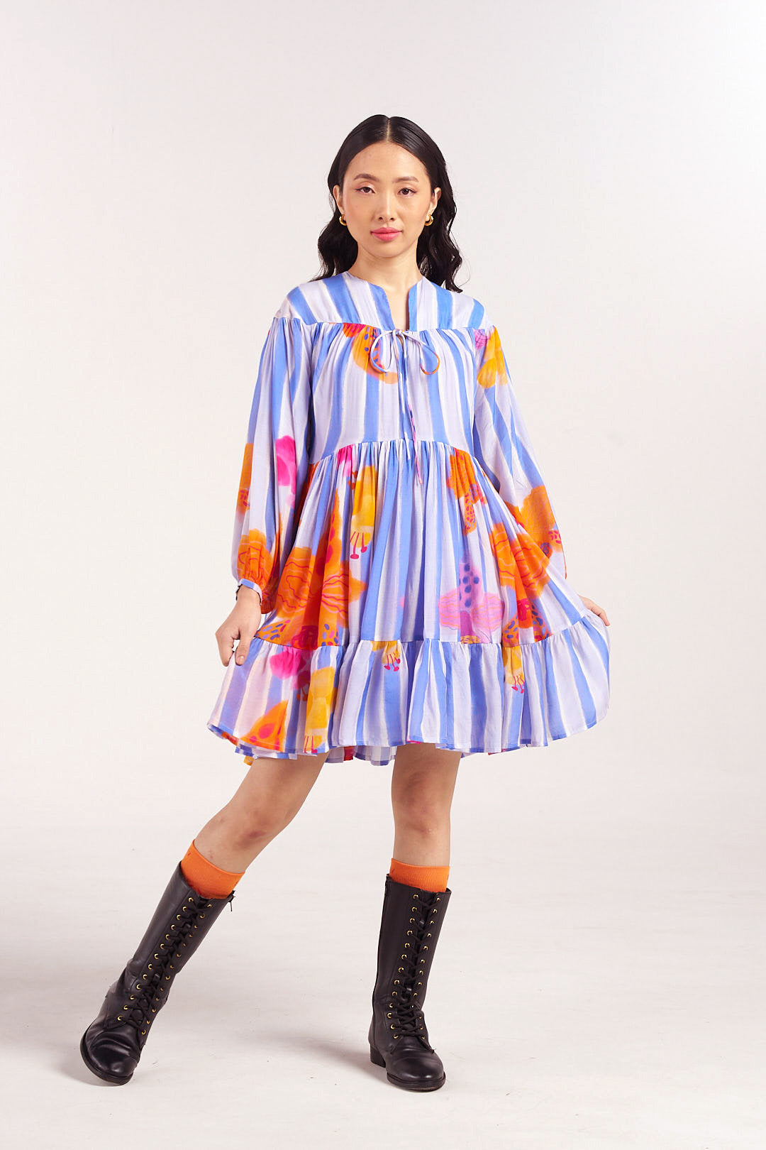 Periwinkle Short Tiered Dress