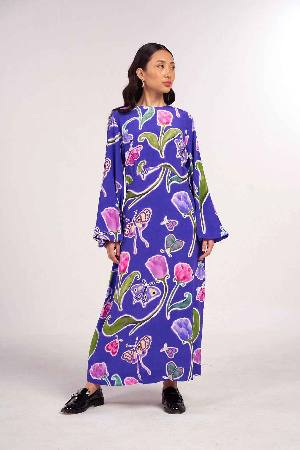 tulip maxi dress Sadie Maxi Dress Orange Tropical Tulip Jacquard Pink / M