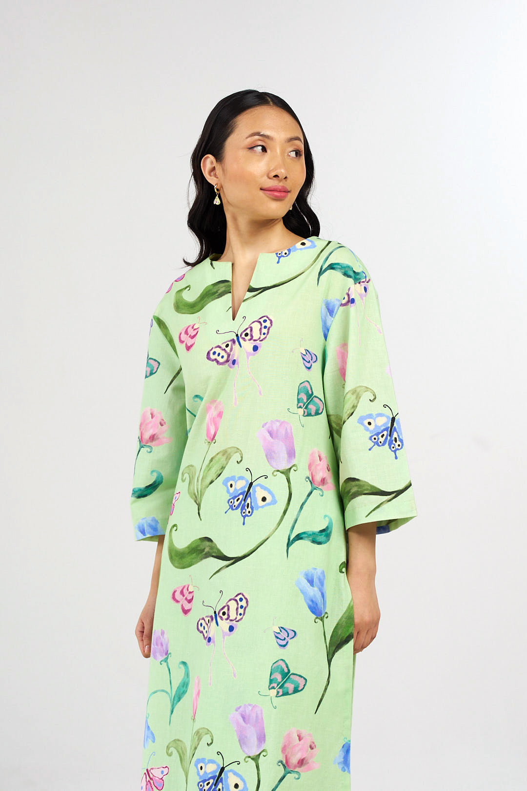 Gardenia Linen Kurta and Pants Co-ord Set