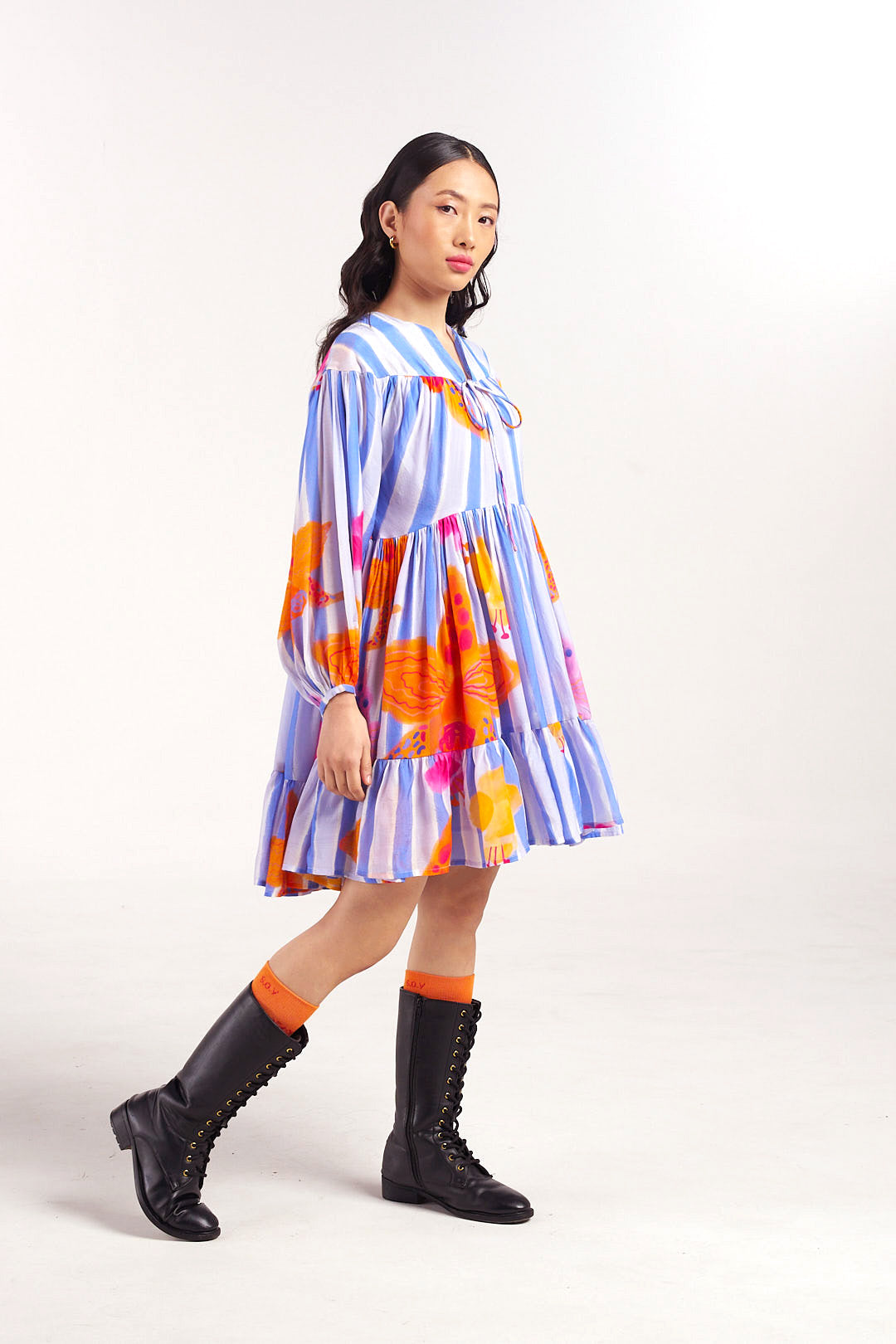 Periwinkle Short Tiered Dress