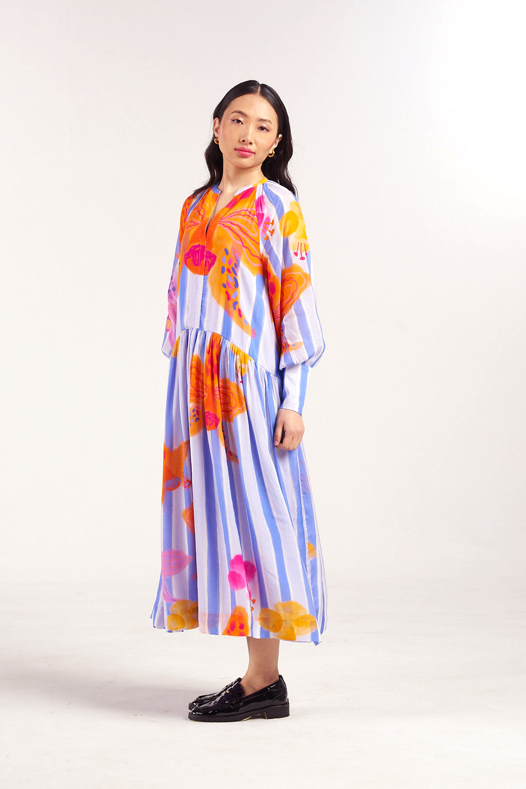 Periwinkle Maxi Shirt Dress