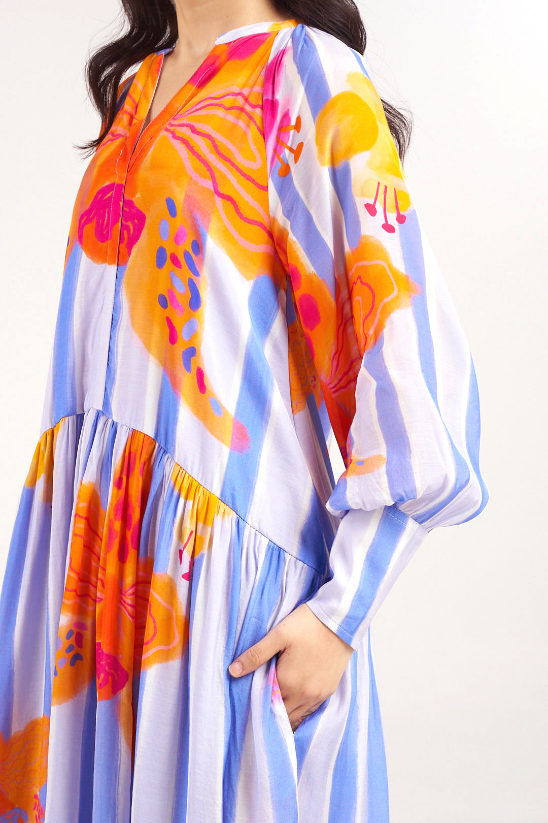 Periwinkle Maxi Shirt Dress