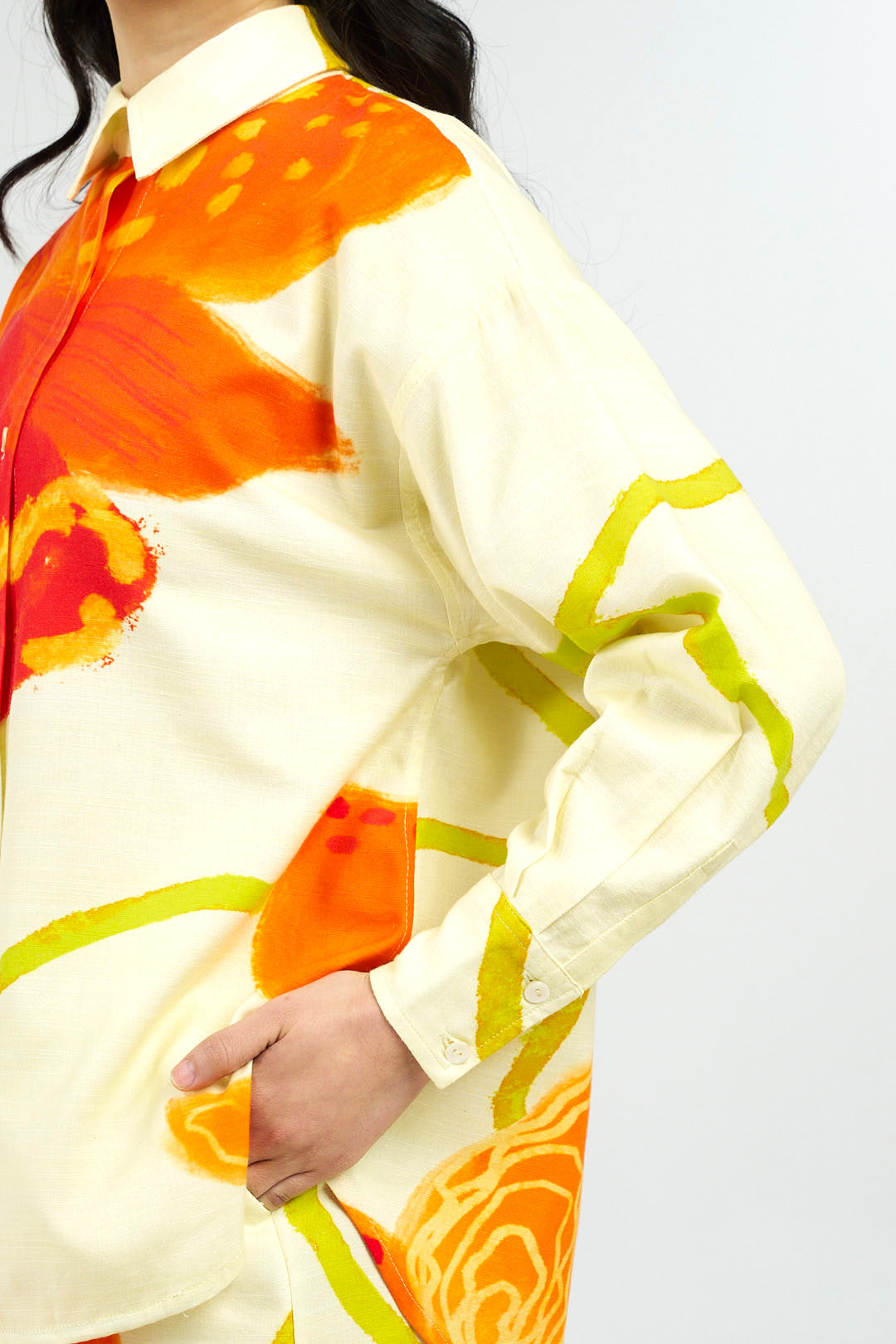 Tiger Orchid Cotton Shirt