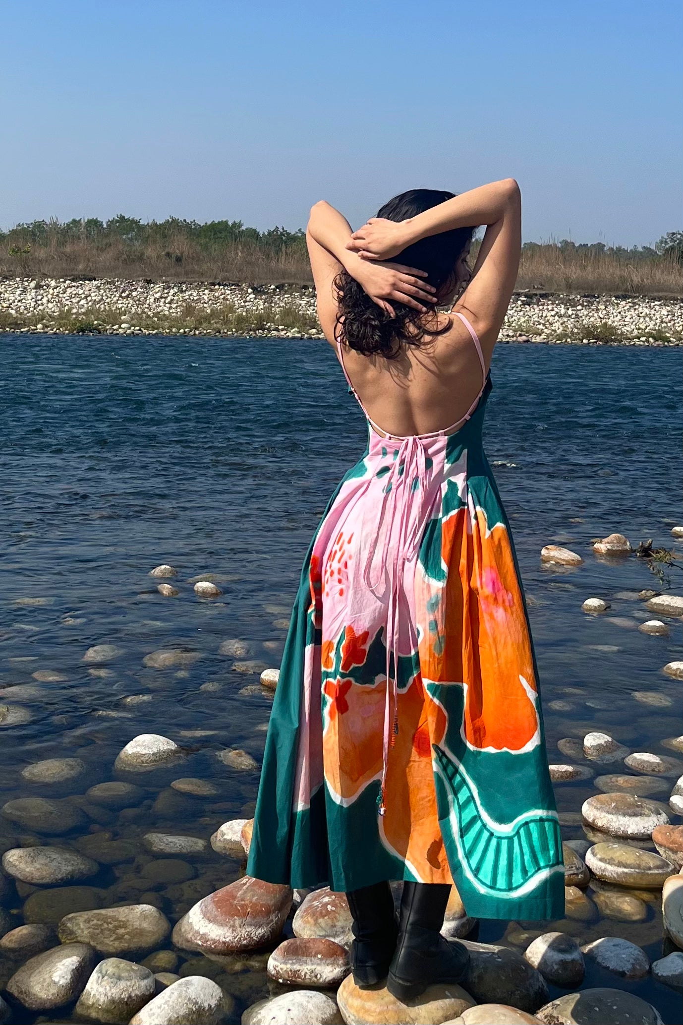 Thumbelina Pleated Maxi Dress