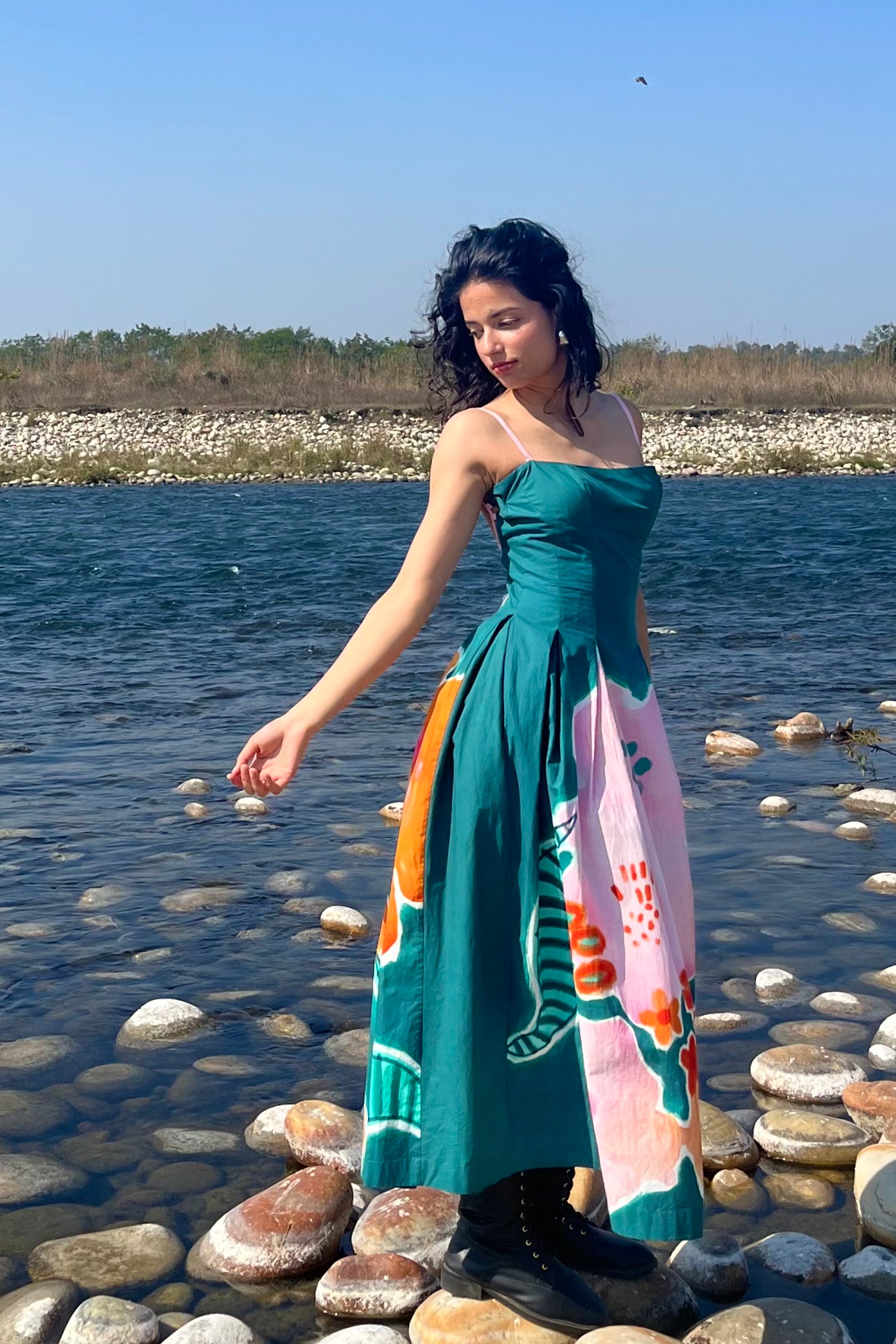 Thumbelina Pleated Maxi Dress