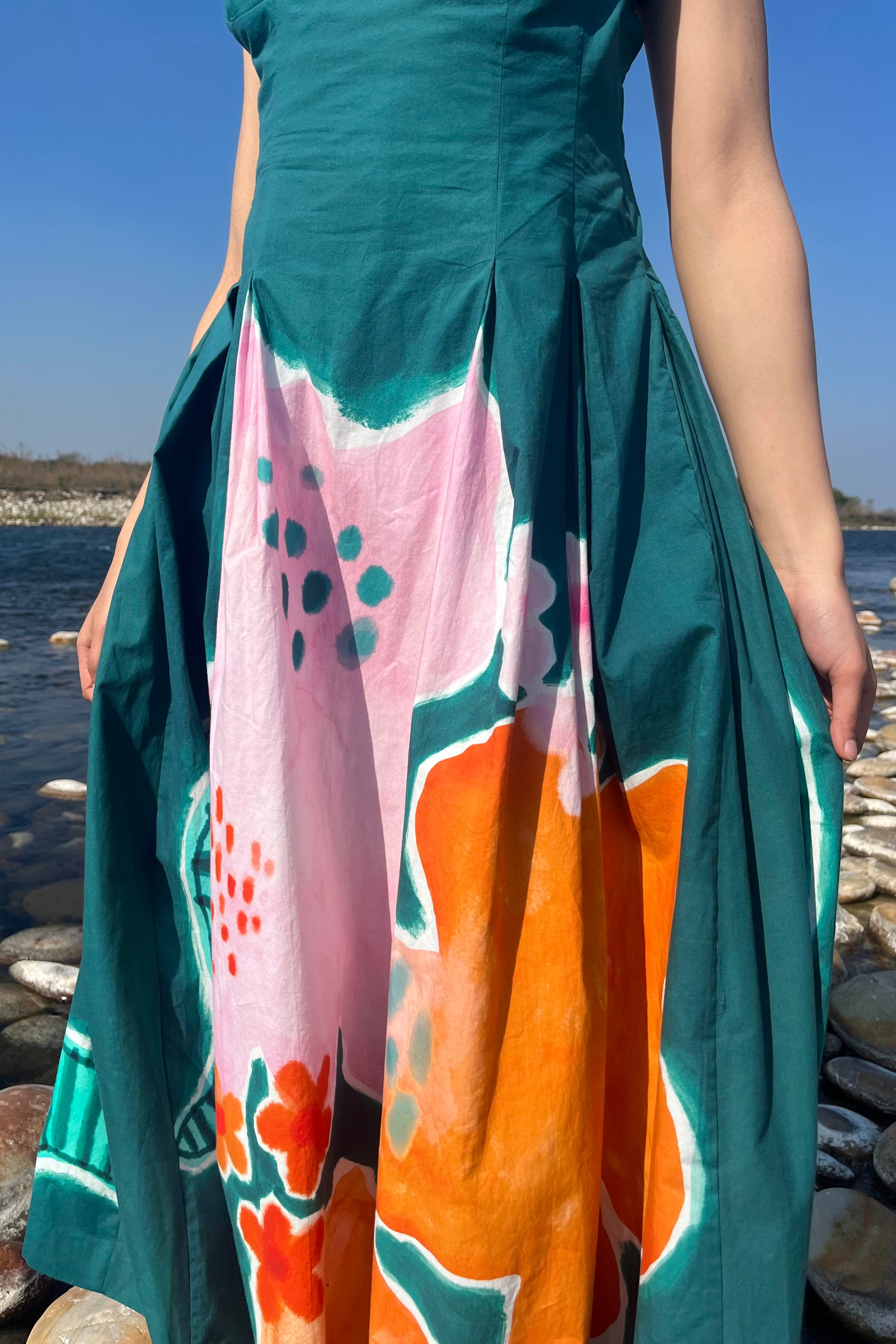 Thumbelina Pleated Maxi Dress