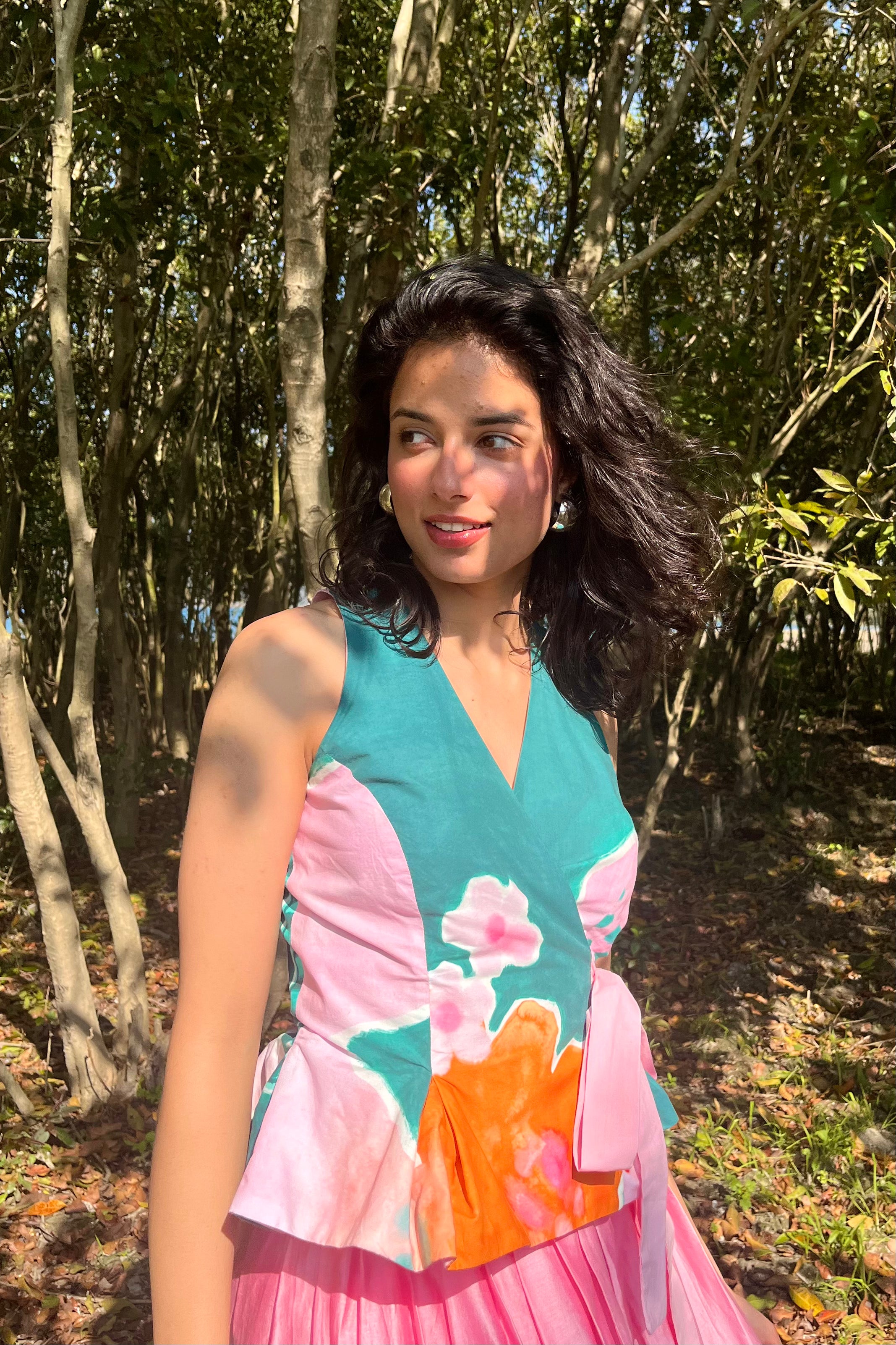 Printed Floral Bow Tie Top | IMSOO – Feminine Resortwear – Imsoo Printed Floral Bow Tie Top | IMSOO – Feminine Resortwear – Imsoo