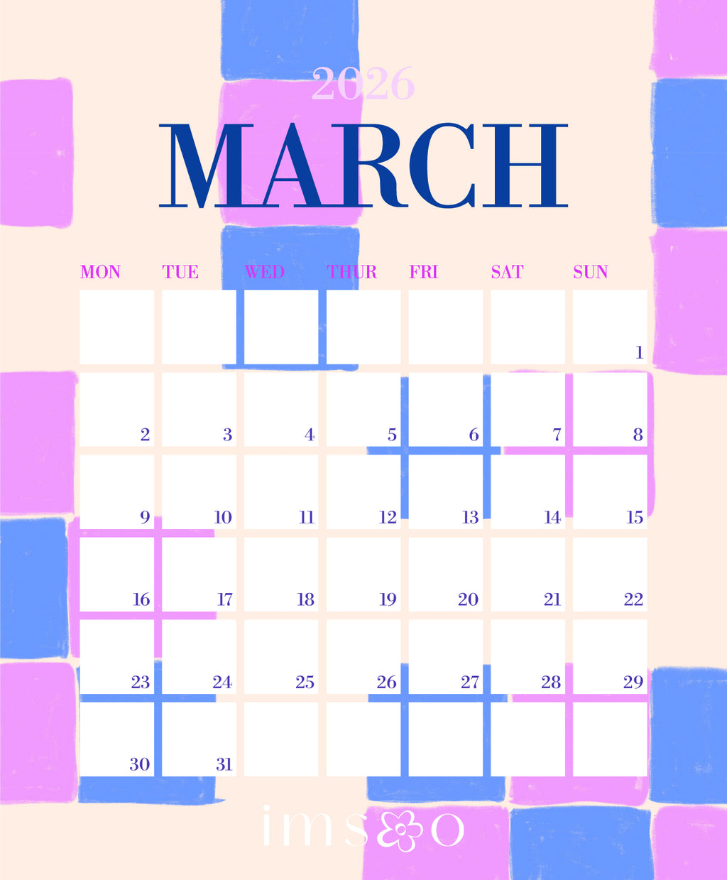 2026 Calendar - Digital Printable