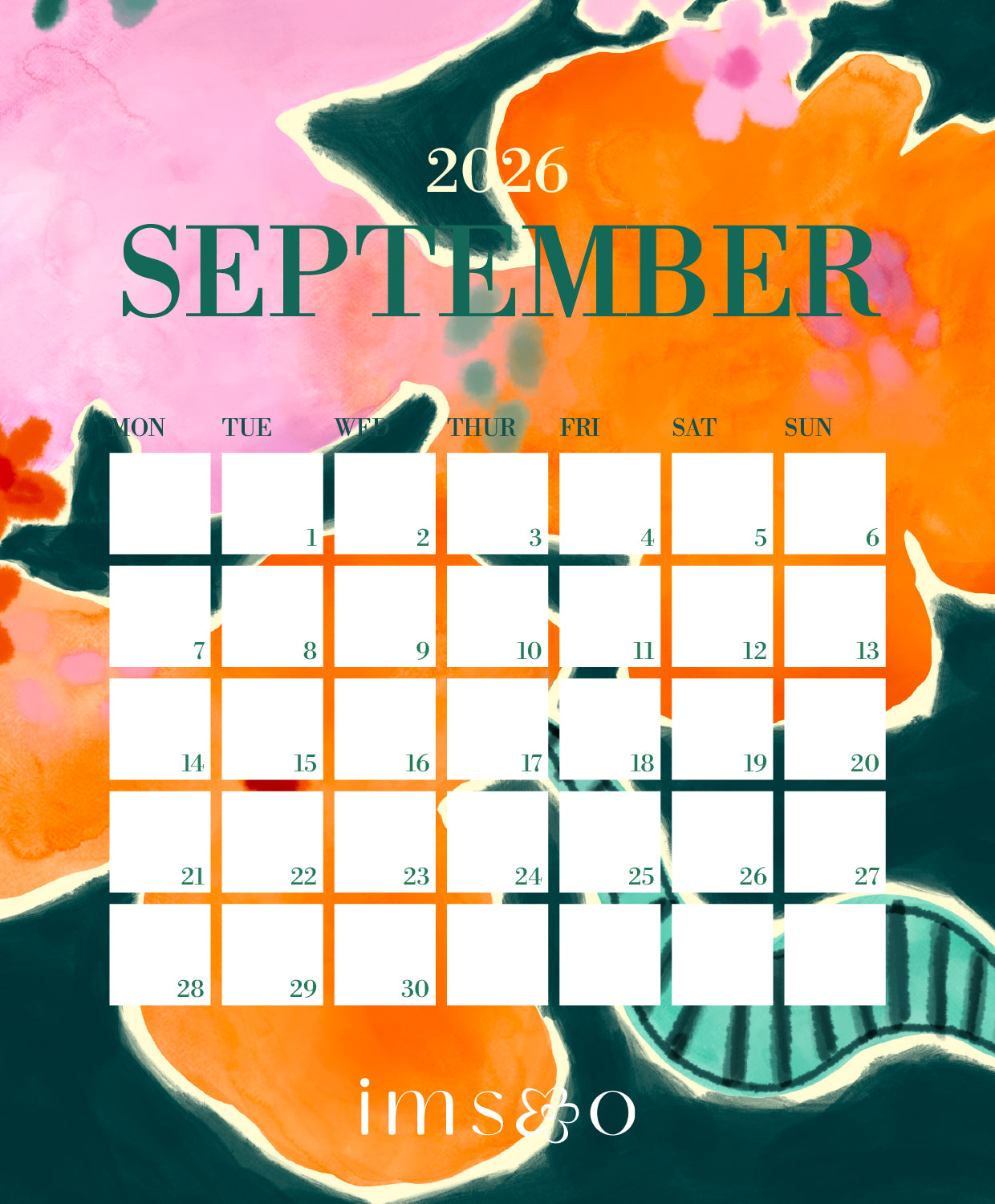 2026 Calendar - Digital Printable