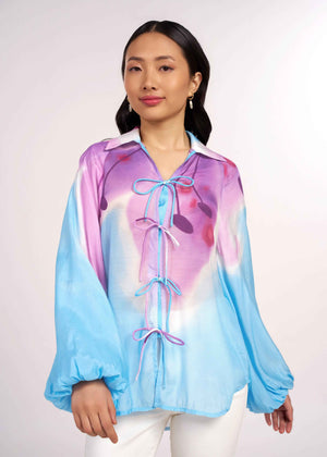 Blue Bibble Tie-Up Shirt