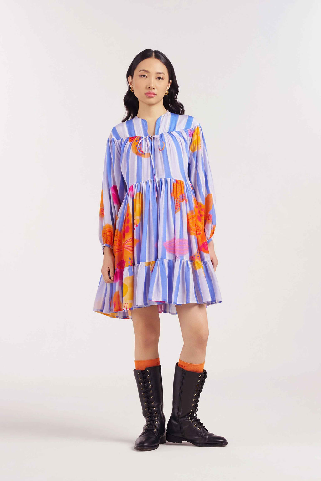 Periwinkle Short Tiered Dress