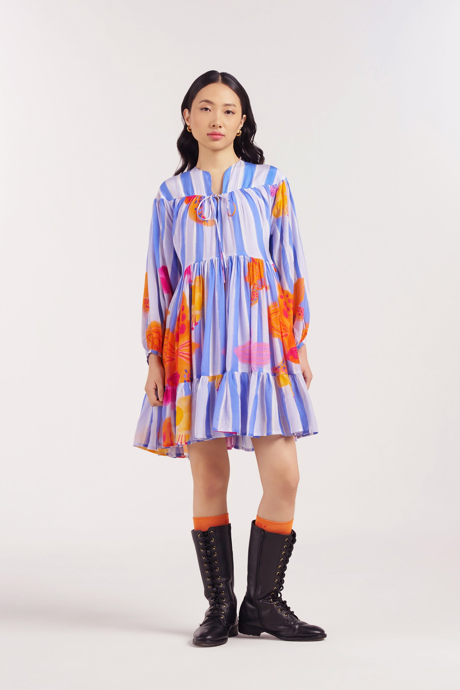 Periwinkle Short Tiered Dress