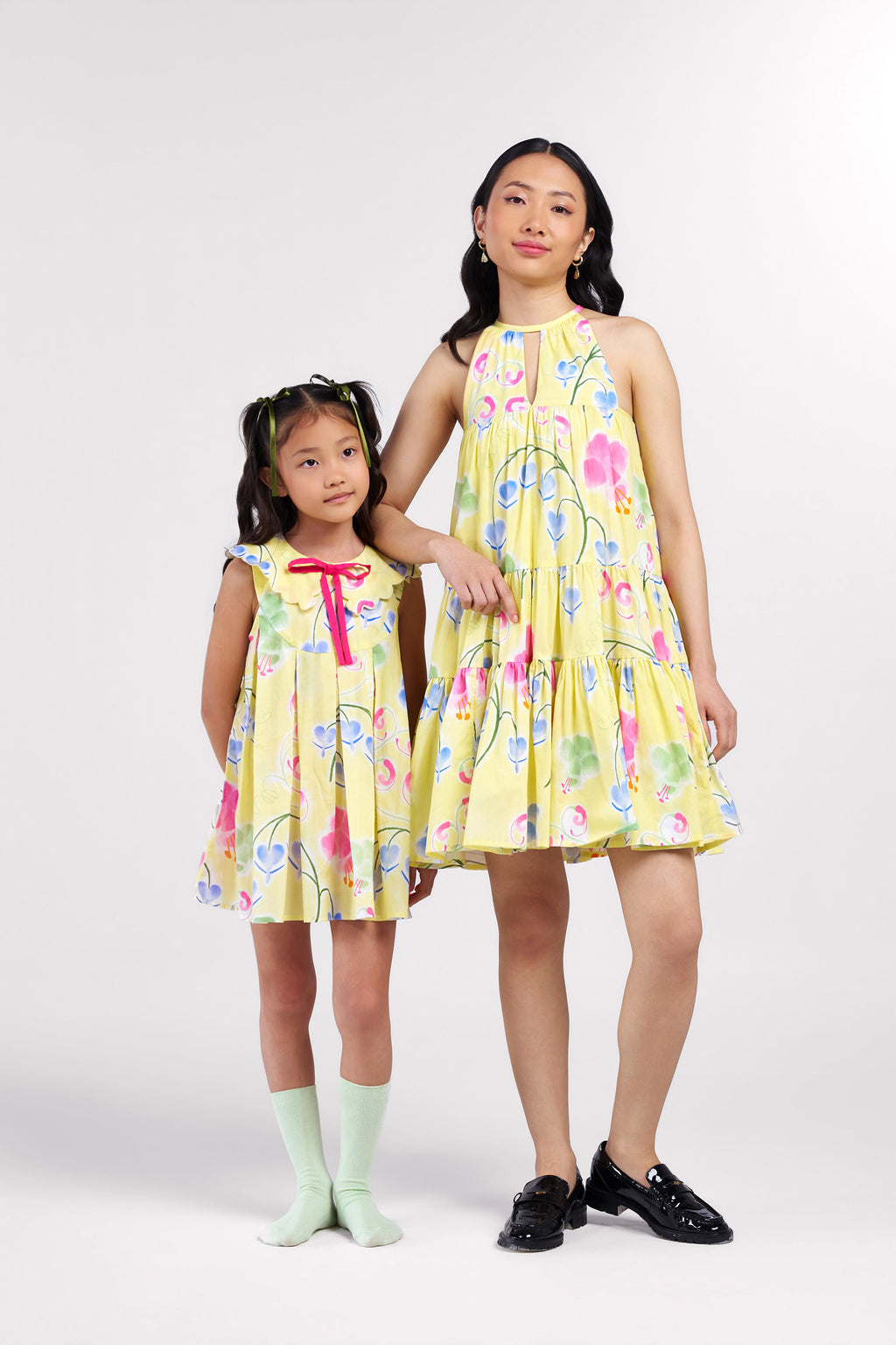 Lemon Tart Short Tiered Dress