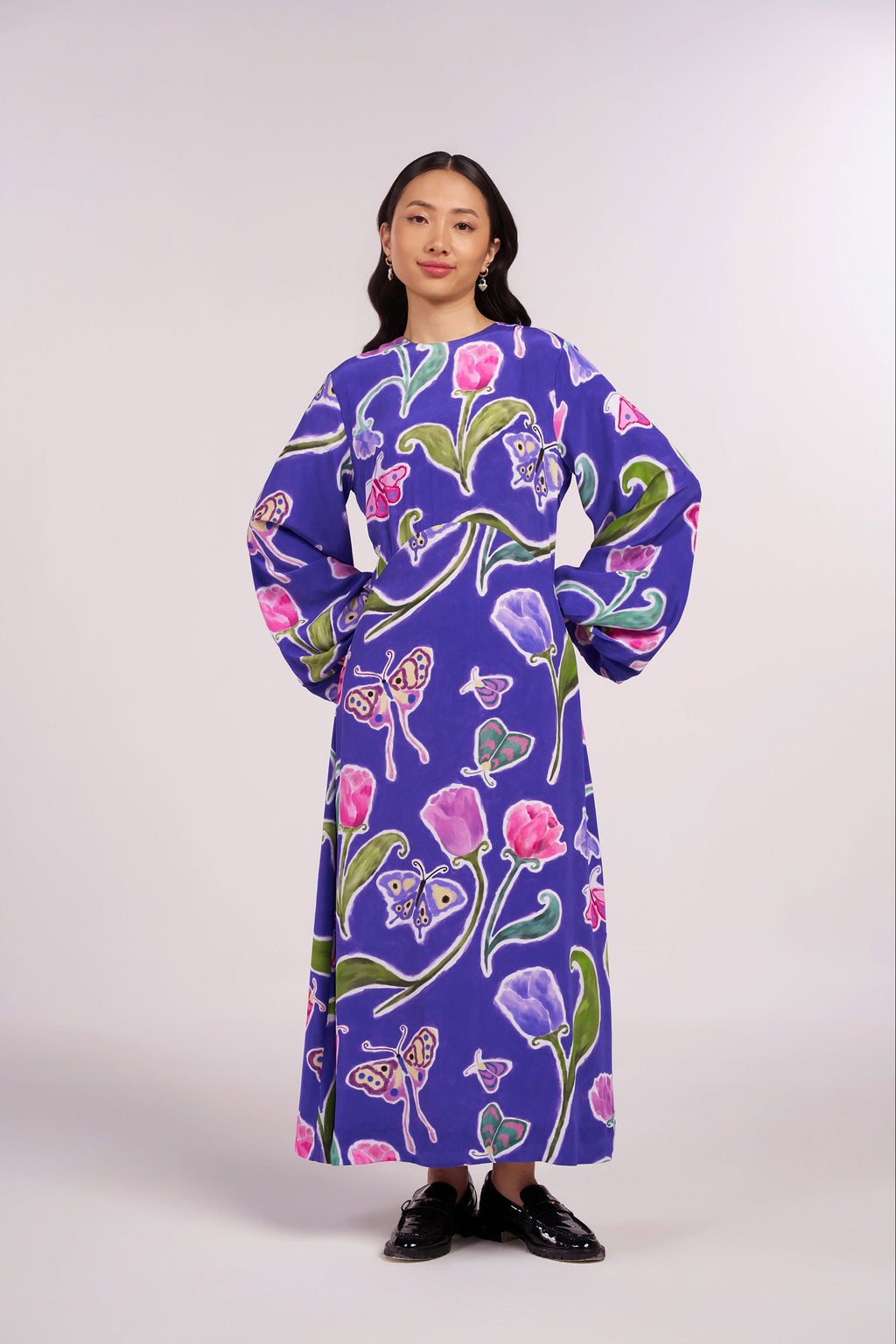 Midnight Tulip Maxi Dress