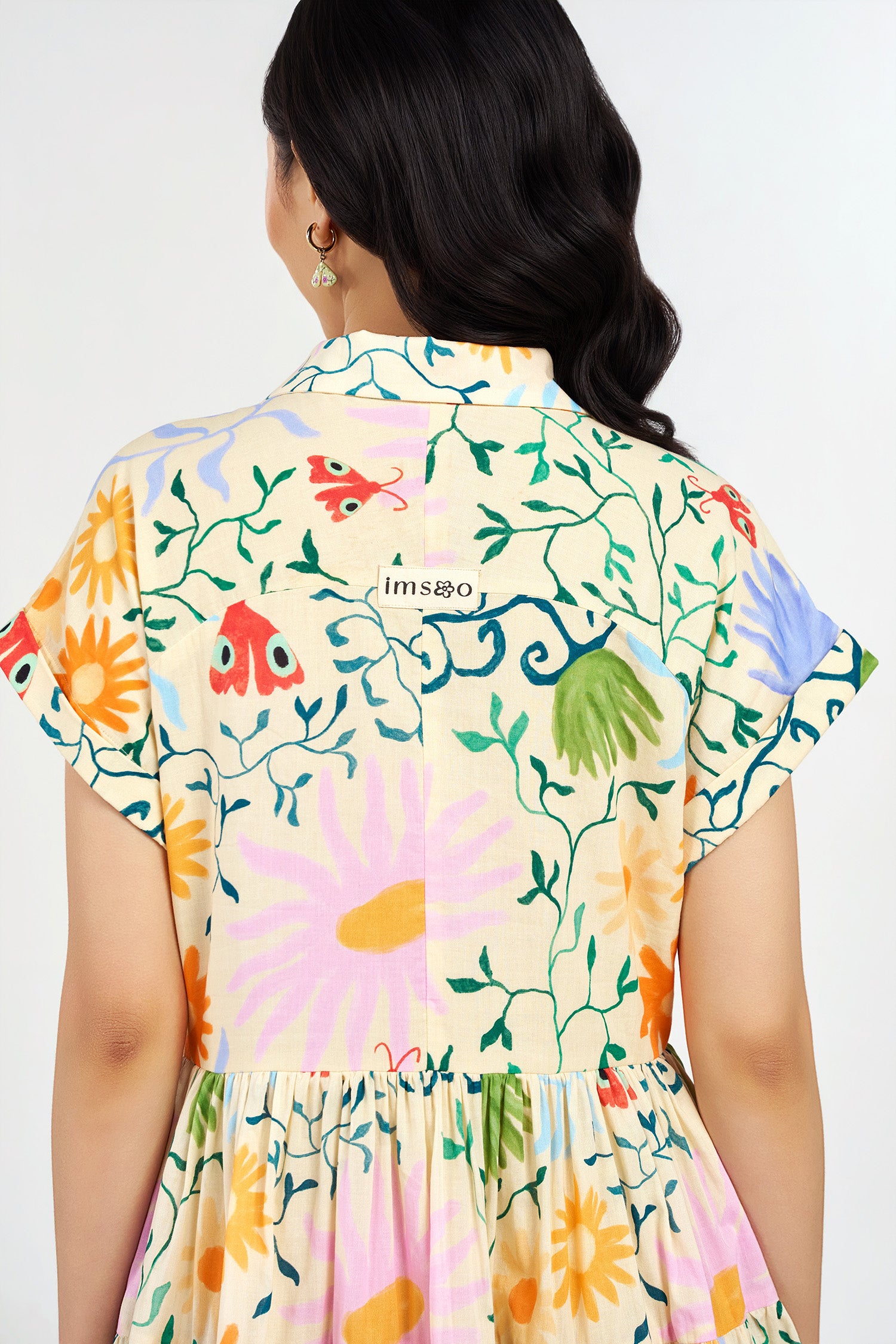 Wicked Vines Smocked Maxi Shirt Dress