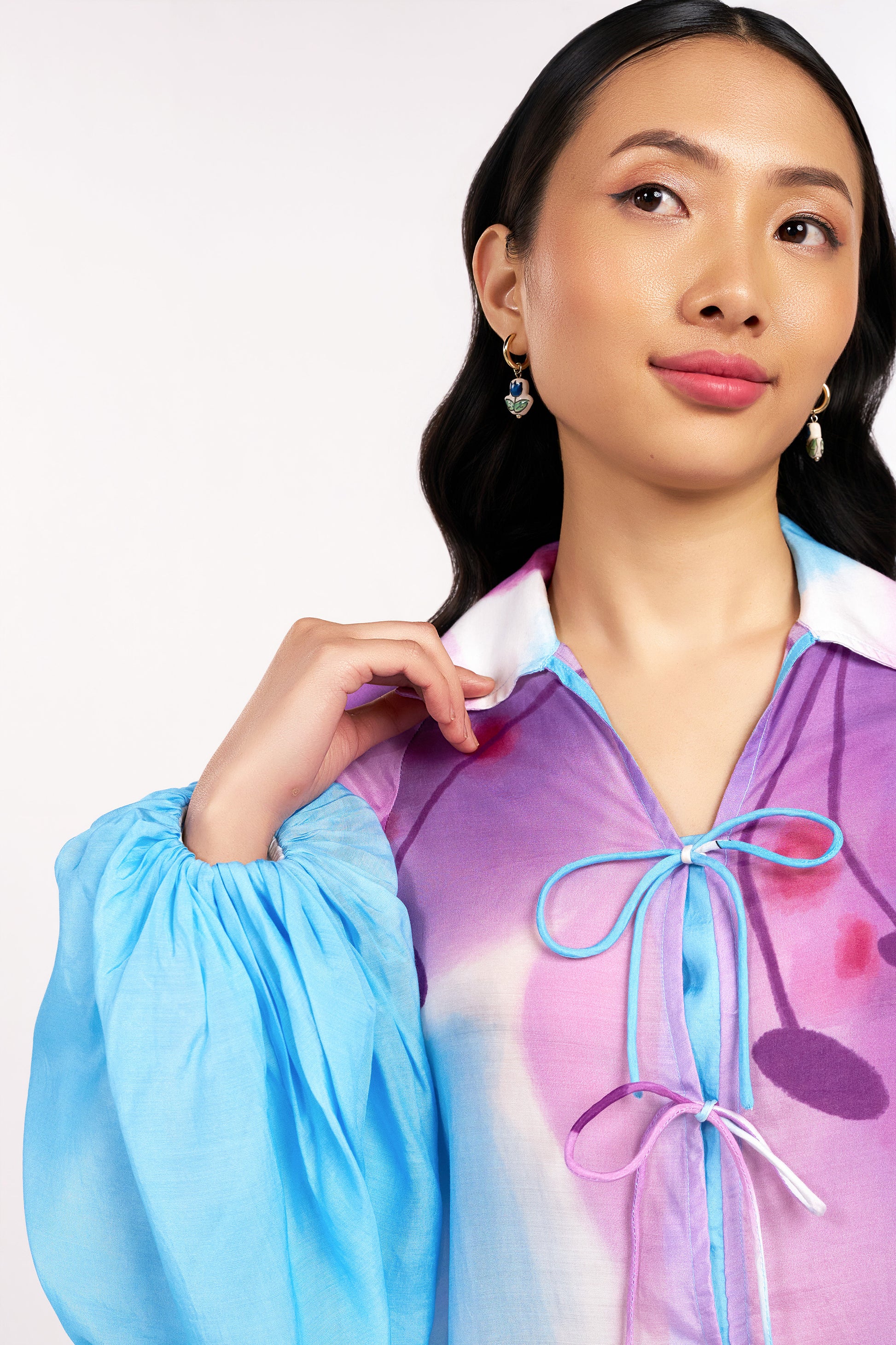 Blue Bibble Tie-Up Shirt