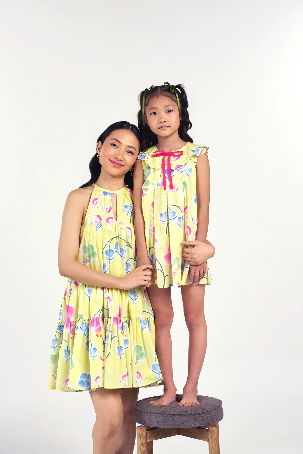 Lemon Tart Short Tiered Dress