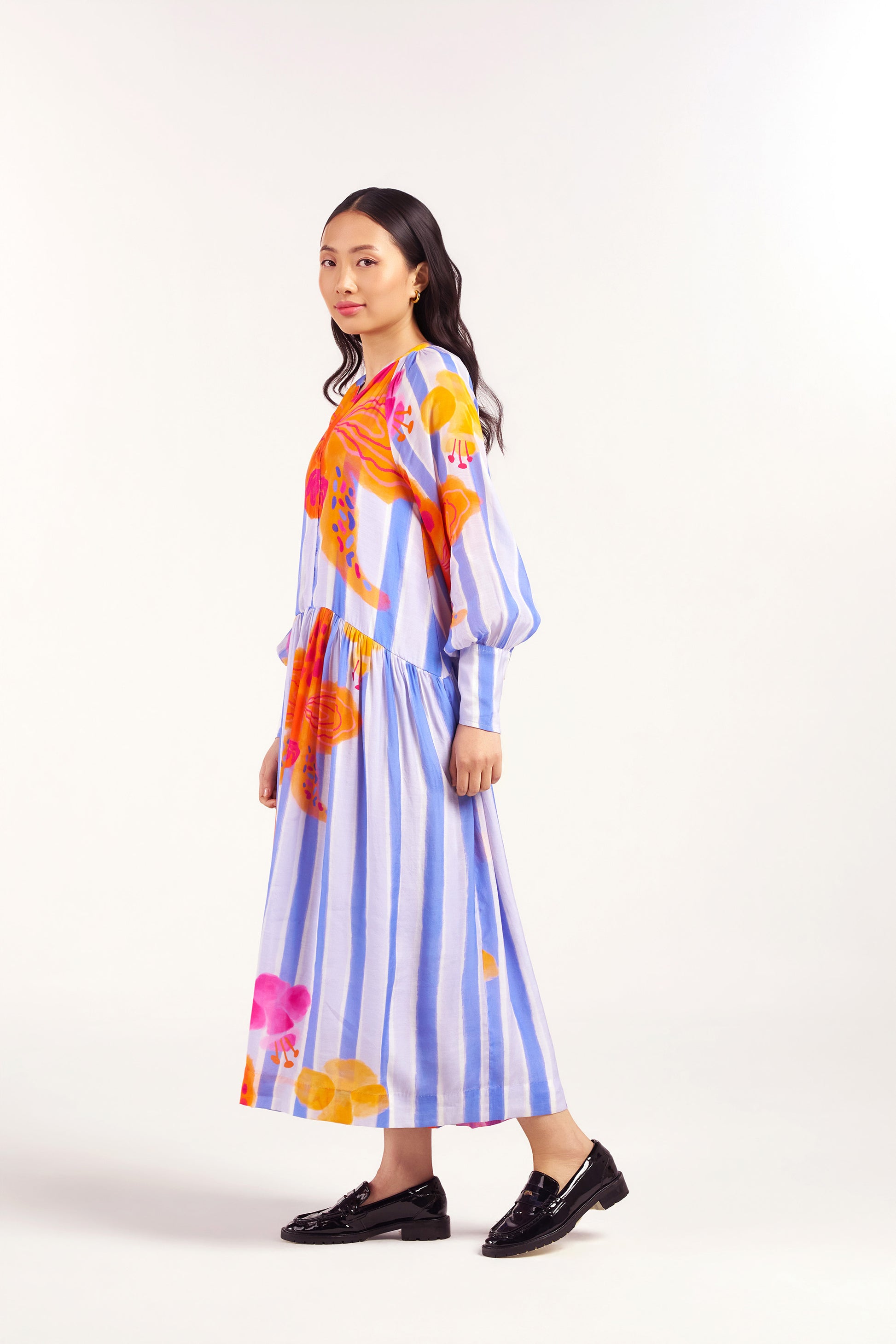 Periwinkle Maxi Shirt Dress