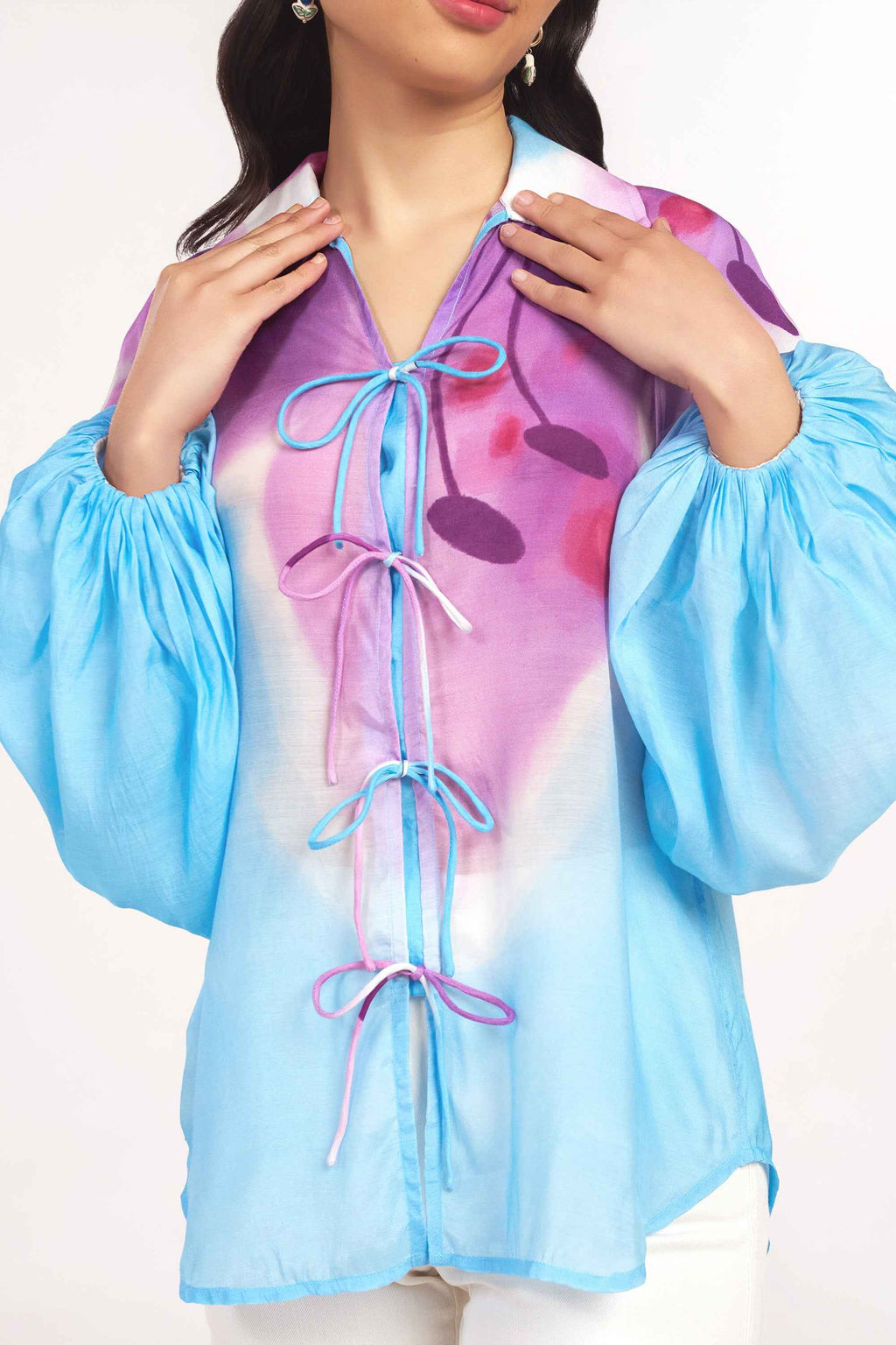Blue Bibble Tie-Up Shirt