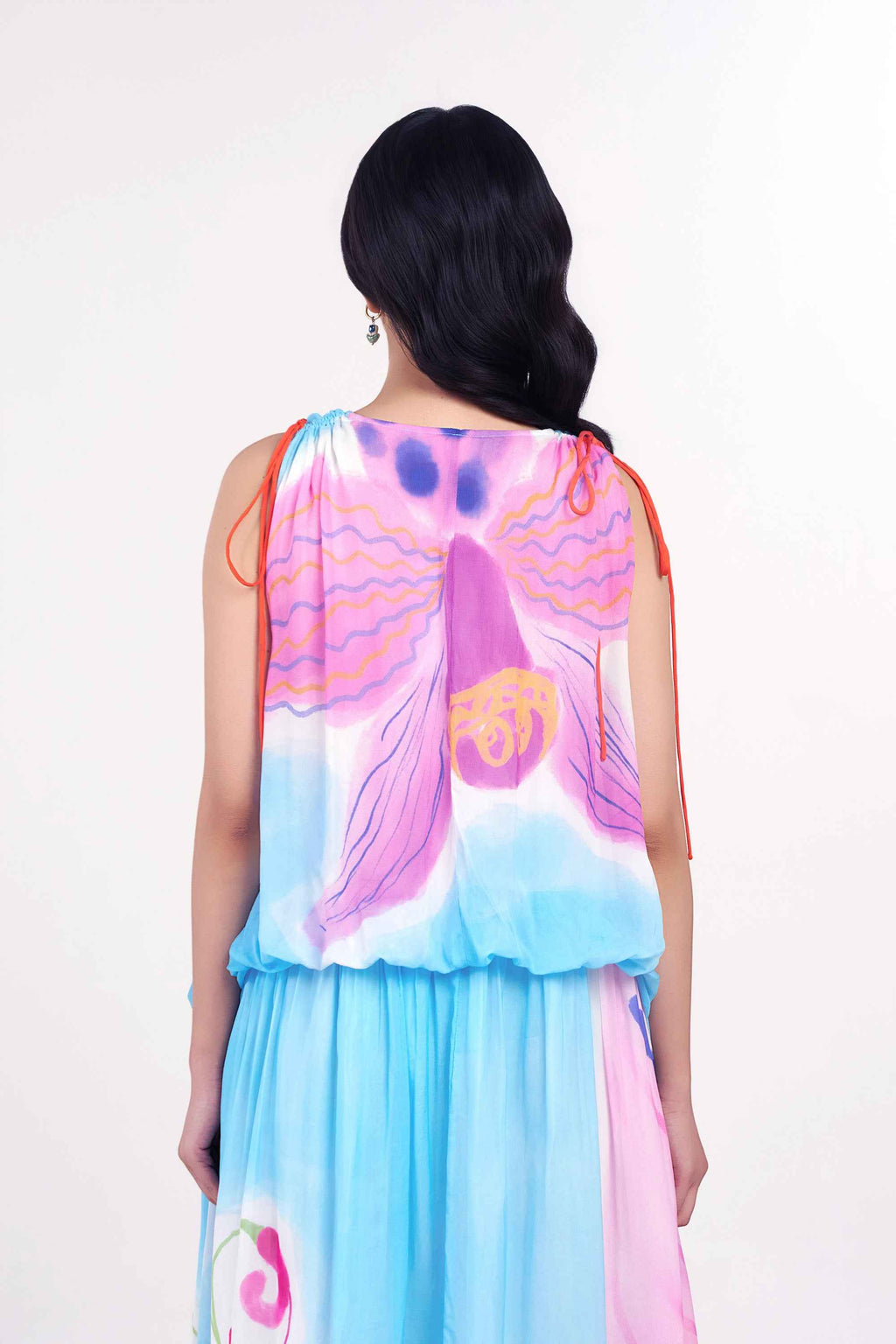 Blue Bibble Balloon Maxi Dress