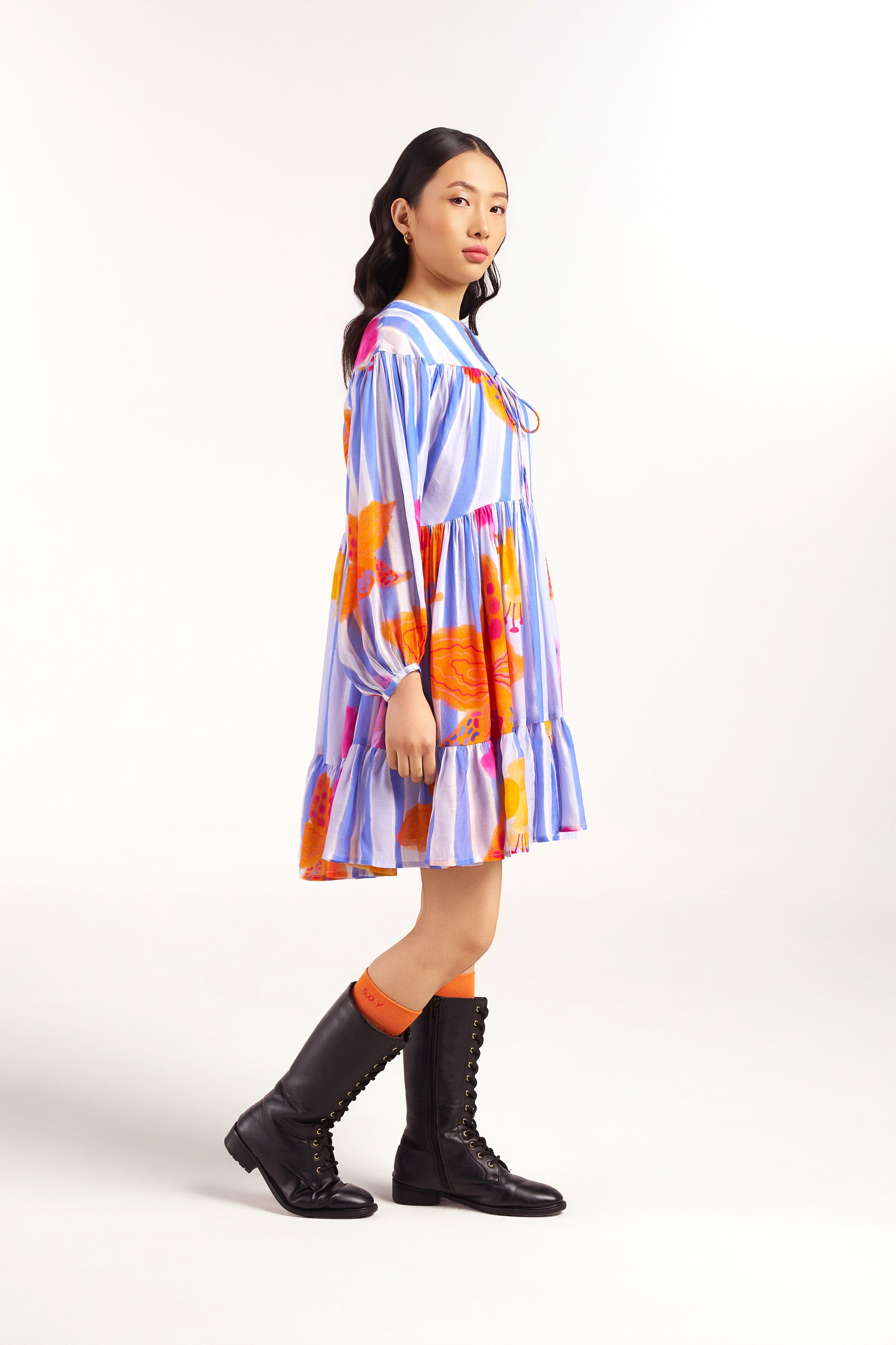 Periwinkle Short Tiered Dress