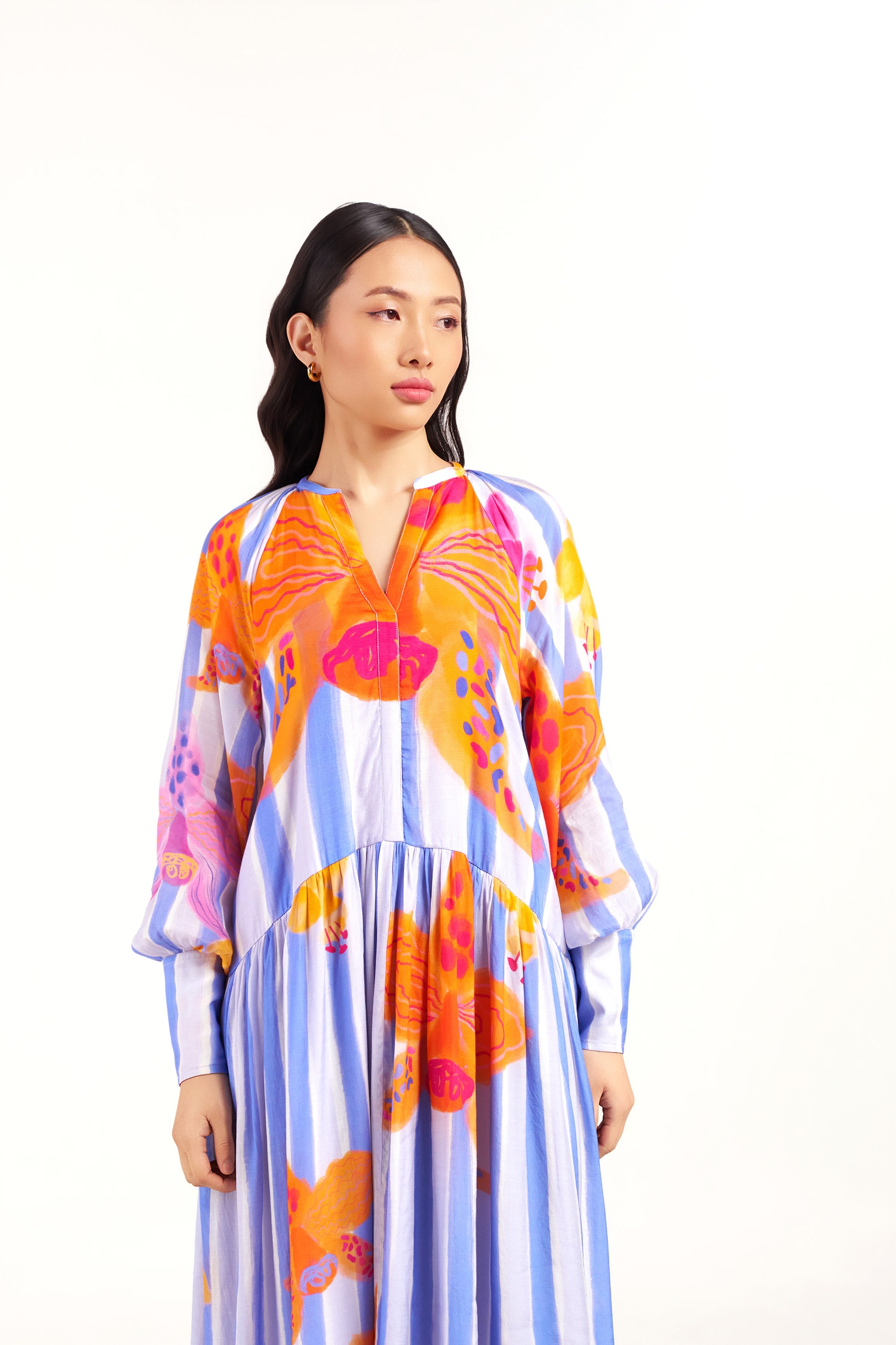 Periwinkle Maxi Shirt Dress