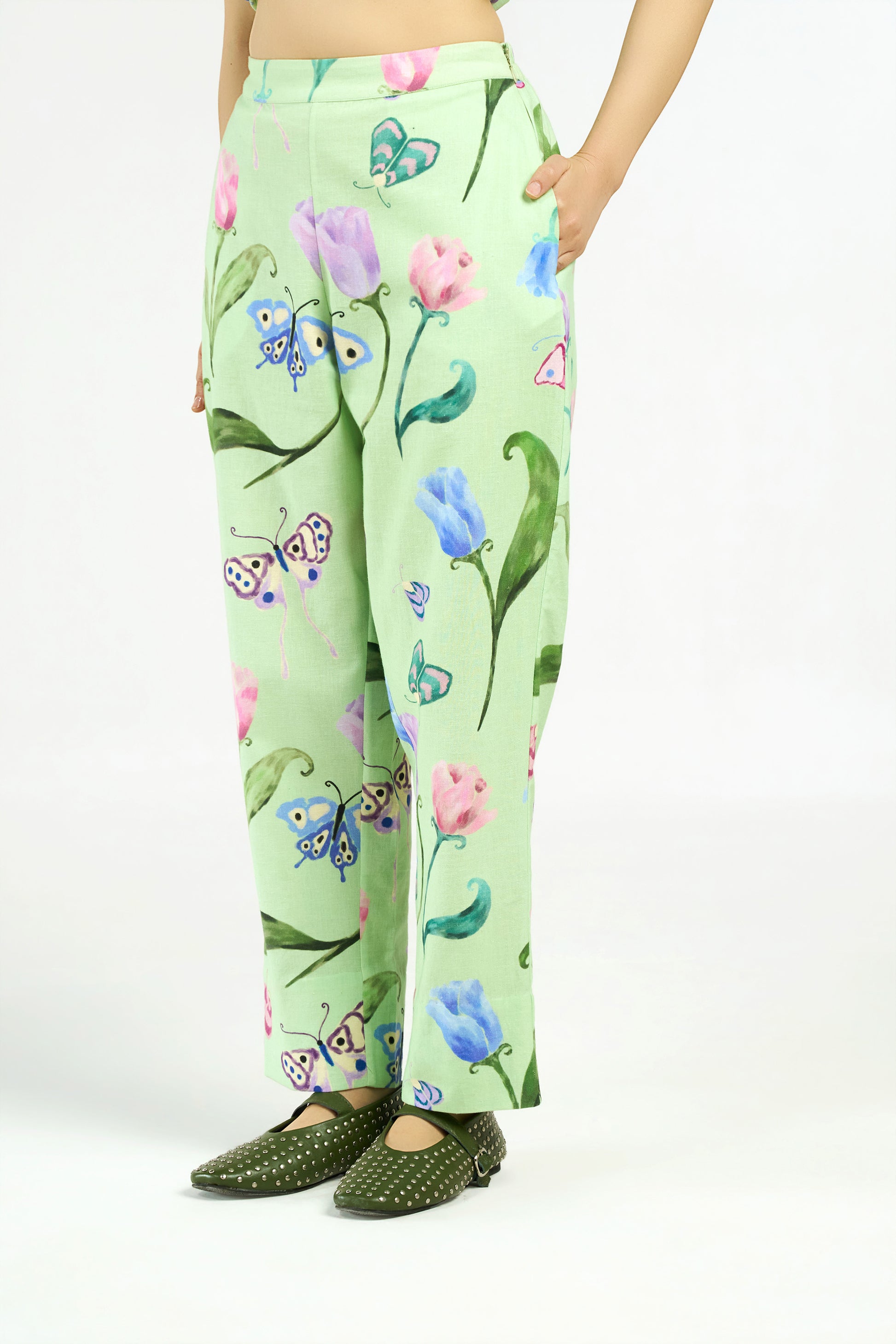Gardenia Linen Kurta and Pants Co-ord Set