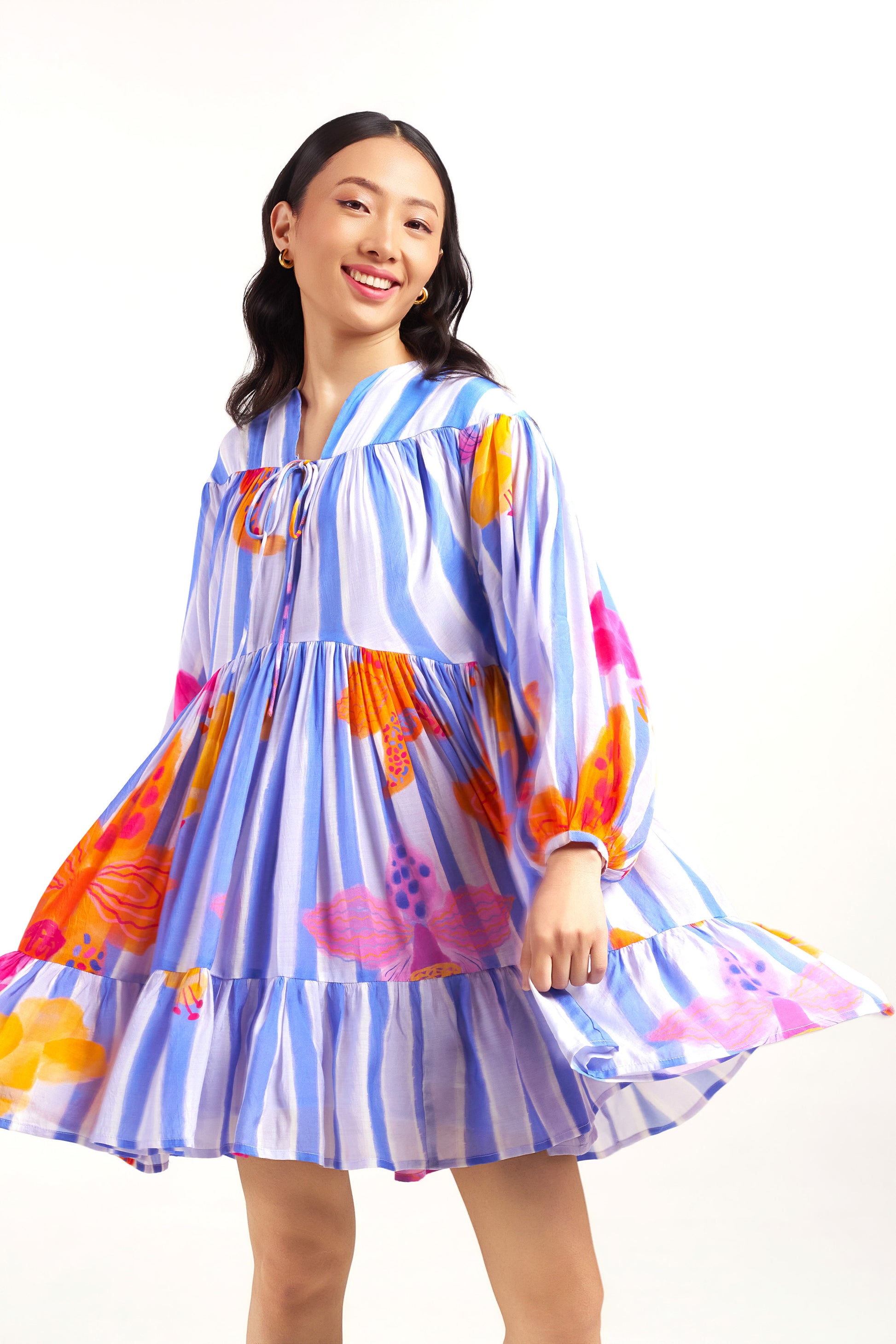 Periwinkle Short Tiered Dress